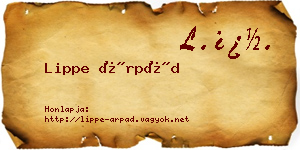 Lippe Árpád névjegykártya